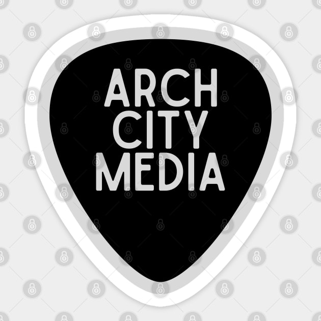 Arch City Media Guitar Pick Sticker by Litehouse Tees
